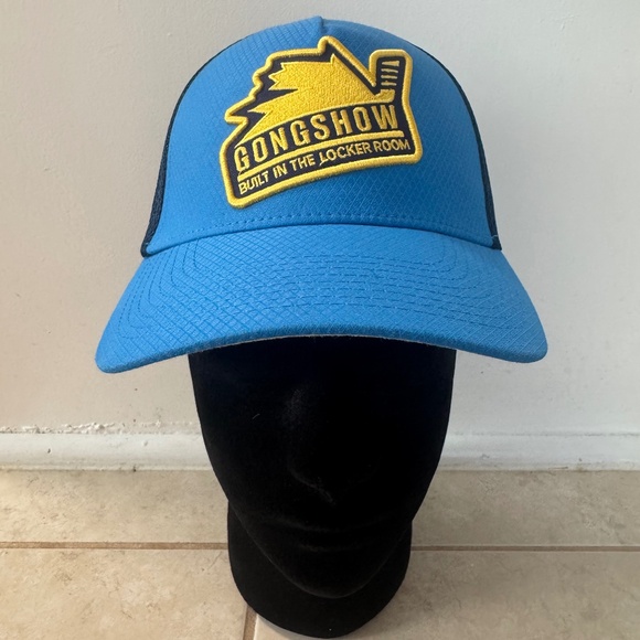 First Star Bright Blue Yellow Mens GONGSHOW Hockey Hat - Picture 1 of 3